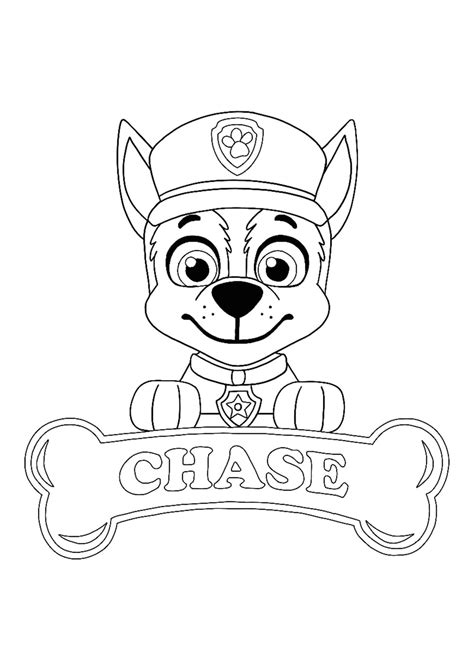 chase paw patrol coloring pages   coloringfoldercom