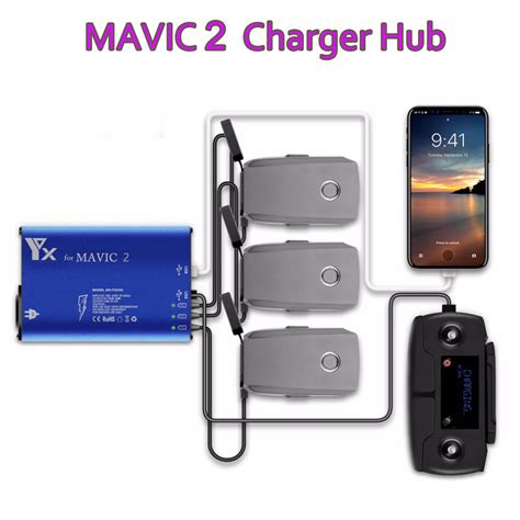 mavic  charger charging hub  dji mavic prozoom charger drone batteries remote