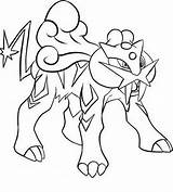 Pokemon Raikou Coloring Pages Print sketch template