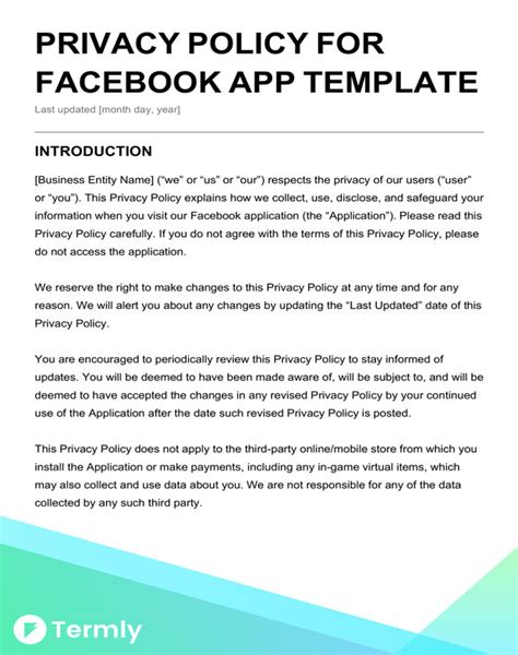 privacy policies samples