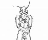 Antman Ant Colorier sketch template