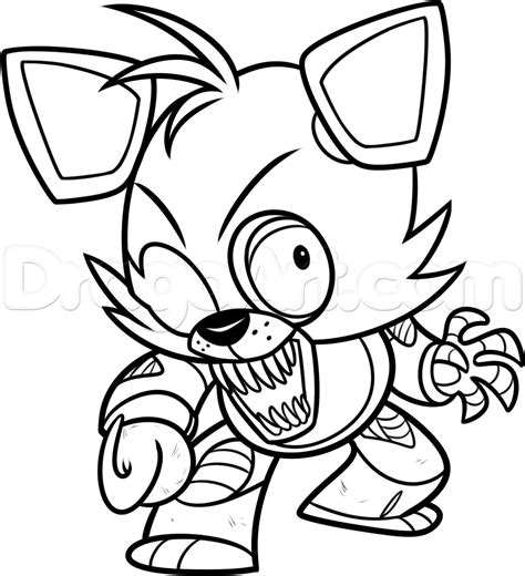 fnaf coloring pages foxy  getdrawings