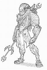 Predator Ronniesolano Masked Monstre Colorare Disegni Jakobs Predador sketch template