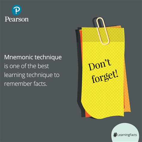 mnemonic technique     remember facts