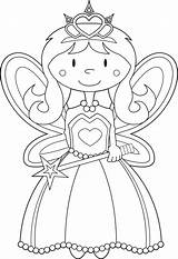 Princess Coloring Fairy Pages Fairies Kids Print Tooth Color Colouring Clipart Printable Angel Princesses Printables Book Worksheets Halloween Sheets Cute sketch template