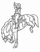 Horse Coloring Pages Riding Cowgirl Printable Girl Print Girls Rider Cowboy Cartoon Jumping Kids Horses Color Clipart Rodeo Stencils Colouring sketch template