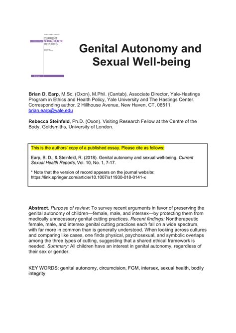 pdf genital autonomy and sexual well being