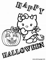 Halloween Kitty Hello Coloring Pages Pumpkin Printable Devil Colouring Drawing Prince Color Part Draw Handsome Print Getdrawings Popular sketch template