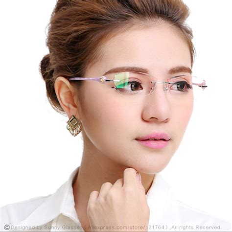 buy new fashion brand designer eyeglasses rimless