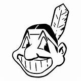 Cleveland Indians Logo Coloring Pages Stencil Baseball Cavaliers Wahoo Chief Printable Logos Mlb Browns Decal Indianer Indian Color Decals Getcolorings sketch template