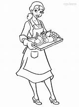 Tiana Coloring Pages Princess Waitress Waiter Printable Kids Cool2bkids Profession Drawing Sheet Doll Getdrawings sketch template