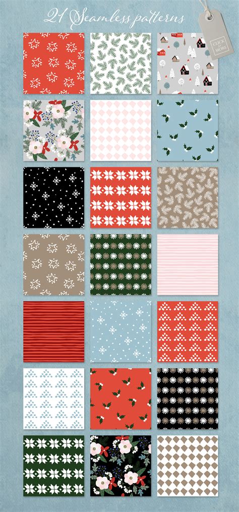 merry christmas illustrations cards patterns  tabitas shop