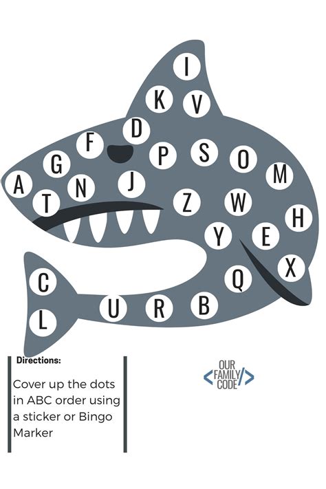 shark worksheets  kids  shark week fun  family code