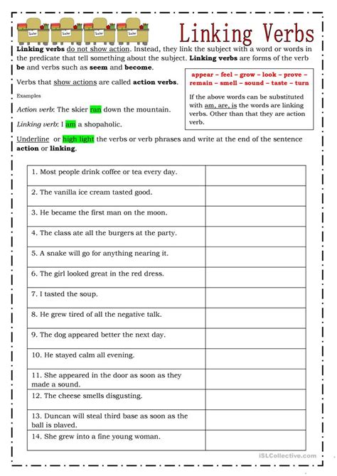 verb    advanced students worksheet  esl printable