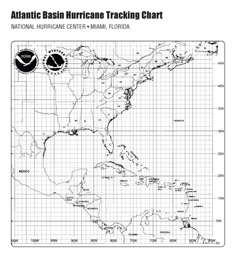 hhurricane season  printable hurricane tracking map printable maps
