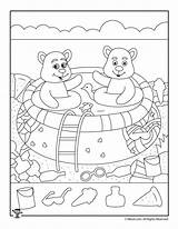 Hidden Puzzles Coloring Object Preschool Woojr sketch template