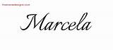 Marcela Tattoo Name Designs Calligraphic Lettering sketch template