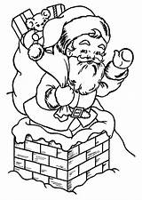 Noel Papai Colorir Natale Natal Babbo Chimney Colorare Disegni Weihnachtsmann Ausmalbilder Chimneys Atentie Entra Malvorlagen sketch template