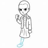 Stranger Things Eleven Draw Drawing Step Easy sketch template