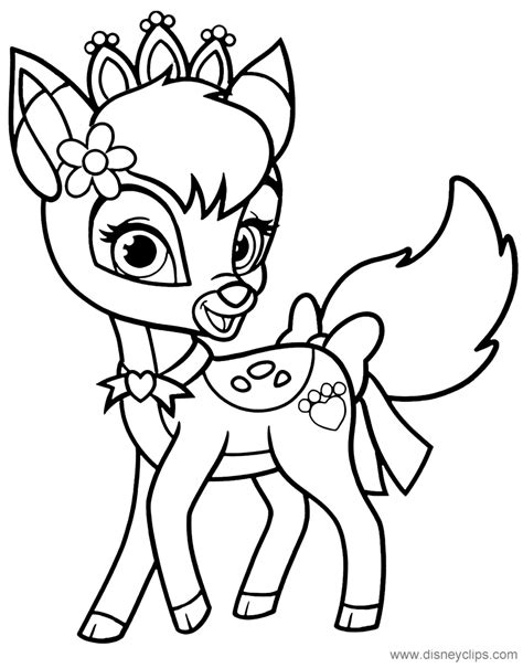 disney princess palace pets gleam coloring pages