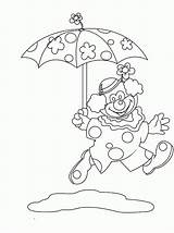 Umbrella Coloring Pages Clown Printable Library Books sketch template