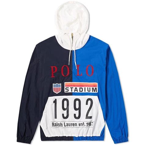 polo ralph lauren vintage polo ralph lauren stadium  popover jacket grailed