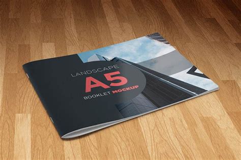 landscape booklet mockup vectogravic design