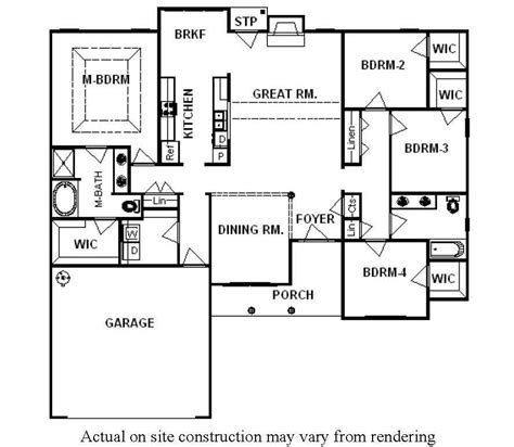 single level home plans  split bedrooms ridgemont ridgemont   plan house plans