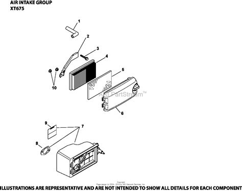 kohler xt  hop   ft lbs gross torque parts diagram  air intake group xt