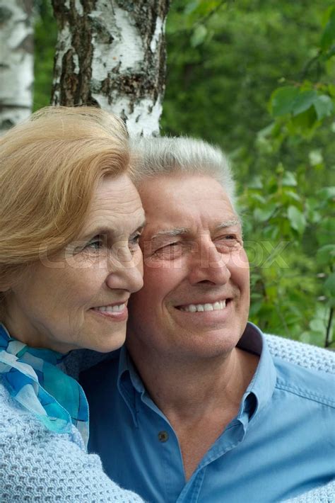 Mature Couple In Summer Park Stock Image Colourbox
