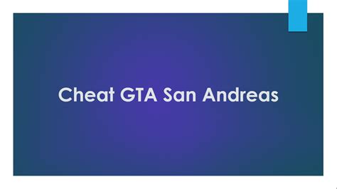 Cheat Gta San Andreas Anwar156