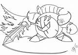 Kirby Coloring Pages Knight Meta Printable Kids sketch template