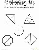Fractions Fraction Coloring Identifying Ks1 sketch template