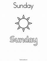 Coloring Sunday Week Days Login Twistynoodle Change Template Noodle sketch template