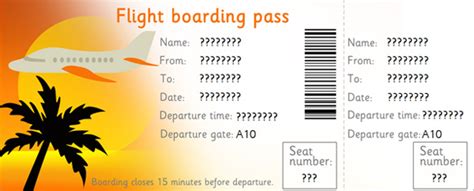 printable airline ticket template printable templates