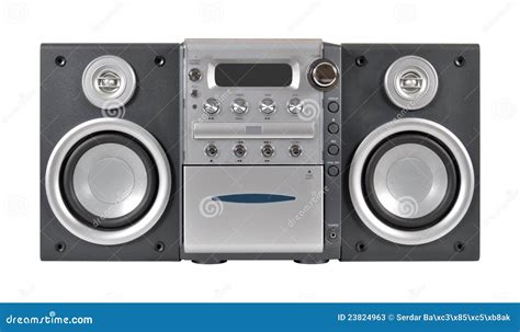 compact stereo system stock  image