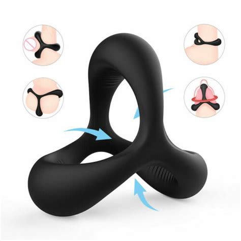 male enhancer stretchy silicone penis cock ring longer stronger