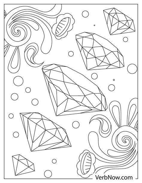 diamond coloring page  kids