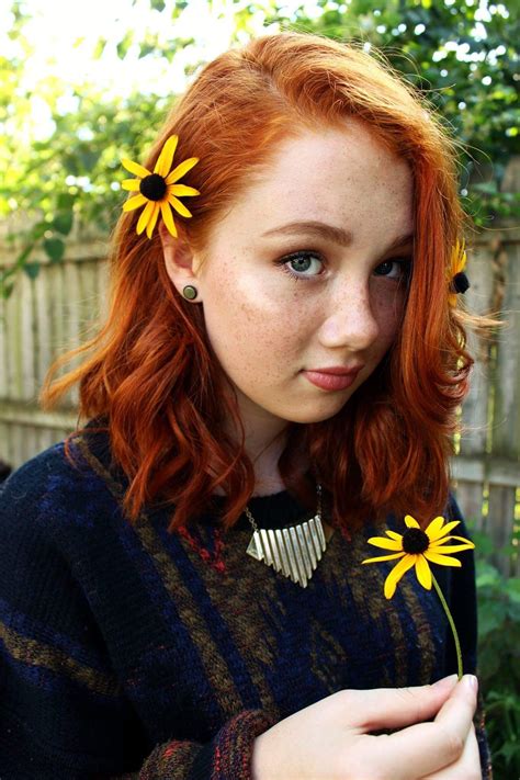 red henna hair dye photography sunflowers autumn redhead ginger
