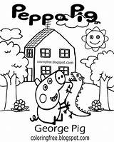 Pig Peppa Sheet sketch template