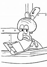 Coloring Squidward Pages Spongebob Krab Krusty Drawing Color Reading Mr Krabs Printable Colouring Book Cartoon Books Getcolorings Print Pa Library sketch template