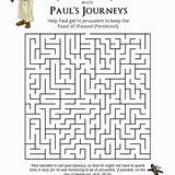 Journeys Mazes Missionary Apostle Silas Crossword Biblepathwayadventures Journey Vbs sketch template