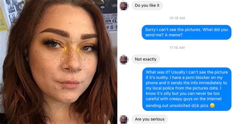 Man Sends This Woman An Unsolicited Pic She Responds By Saying An App