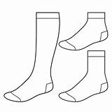 Sock Socks Template Vector Blank Drawing Set Drawings Technical Printable Outline Clip Stock Illustrations Background Google Vectors Isolated Flat Kids sketch template