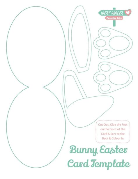 easter bunny card template printable fillable form