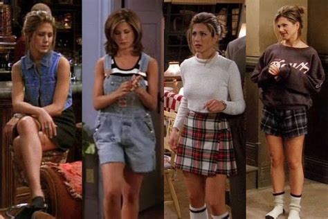 90s Jennifer Aniston Plaid Skirts Crop Tops Denim