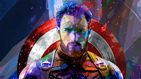 Captain America 4k Abstract Art Hd Superheroes 4k
