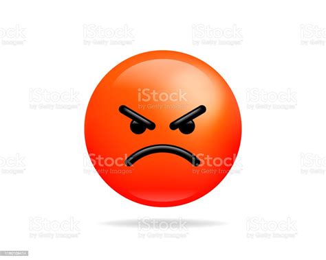 Emoji Smile Icon Vector Symbol Pouting Face Yellow Cartoon Character