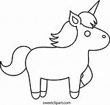 Unicorn Coloring Pages Easy Simple Cute Clipart Outline Drawing Line Head Clip Transparent Unicorns Printable Template Emoji Color Disney Clipartmag sketch template