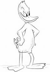 Duck Daffy Coloring Pages Printable Looney Tunes Drawing Categories Paper sketch template